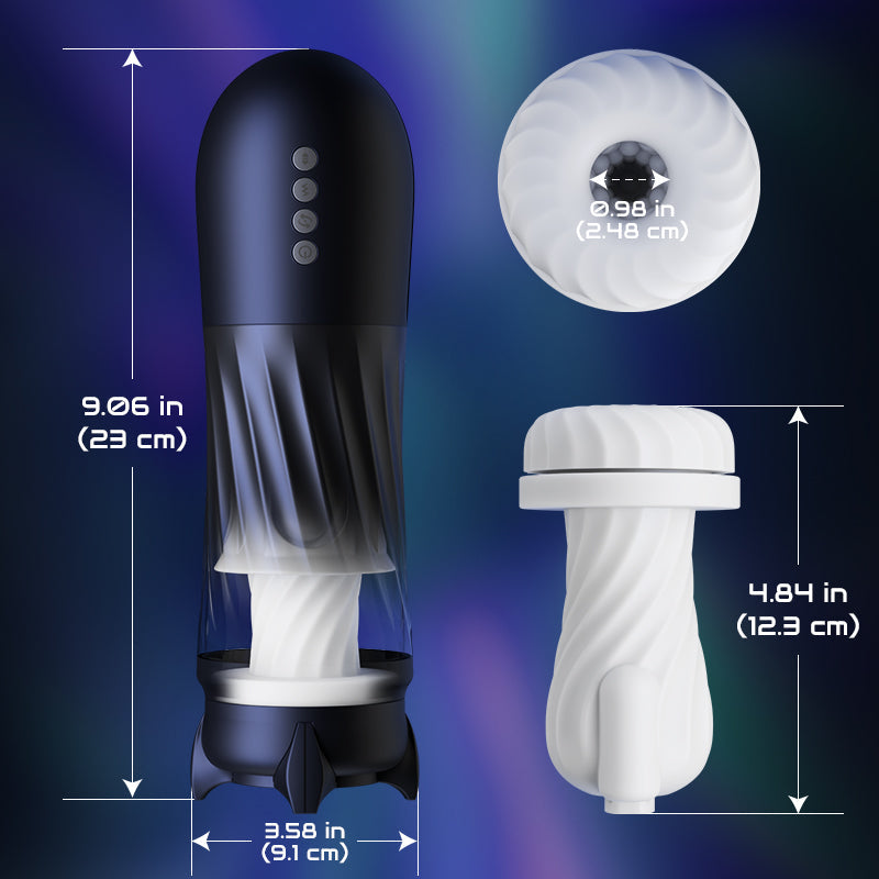 Dreamer - Glans and corona stimulation 3 Rotating 5 Thrusting 5 Vibrating Heating Male Stroker Masturbation Cup