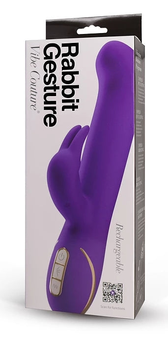 Vibe Couture Rabbit Gesture Vibrator in Purple