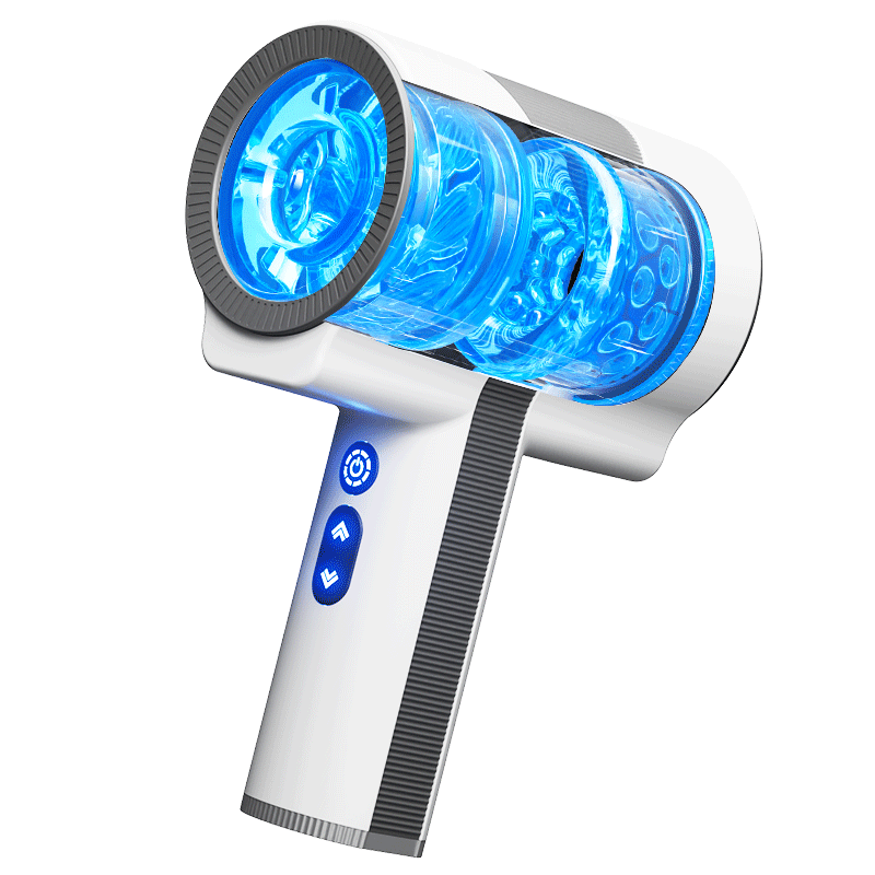 【Savage Spin-Thrust】Raiden - Telescopic Rotation Male Stroker White Masturbation Cup