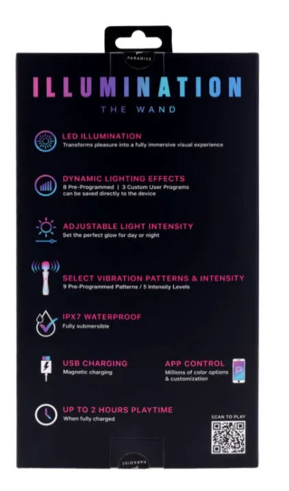 Paradise Illumination The Wand – RGB Illuminated Wand Vibrator