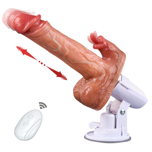 Acmejoy - Sex Machine 90° Automatic Adjustable 8 Thrusting & Vibrating & Licking Dildos Vibrator Dildos