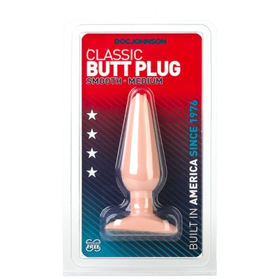 Classic Smooth Butt Plug Medium Flesh Pink