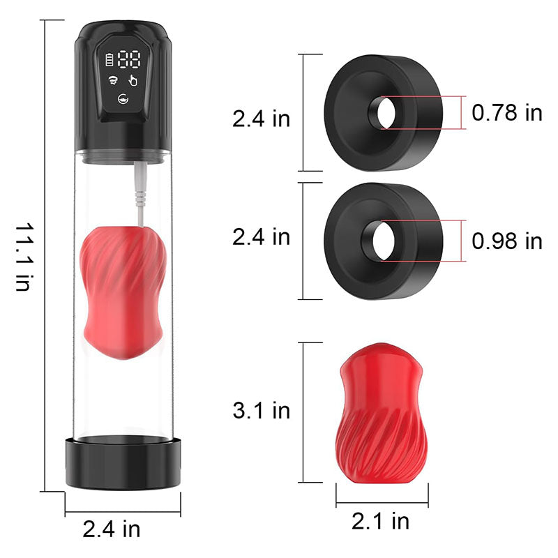 Alexander- 7 Vibrating & 5 Sucking Penis Pump Vacuum Suction Male Penis Extender Penis Pumps
