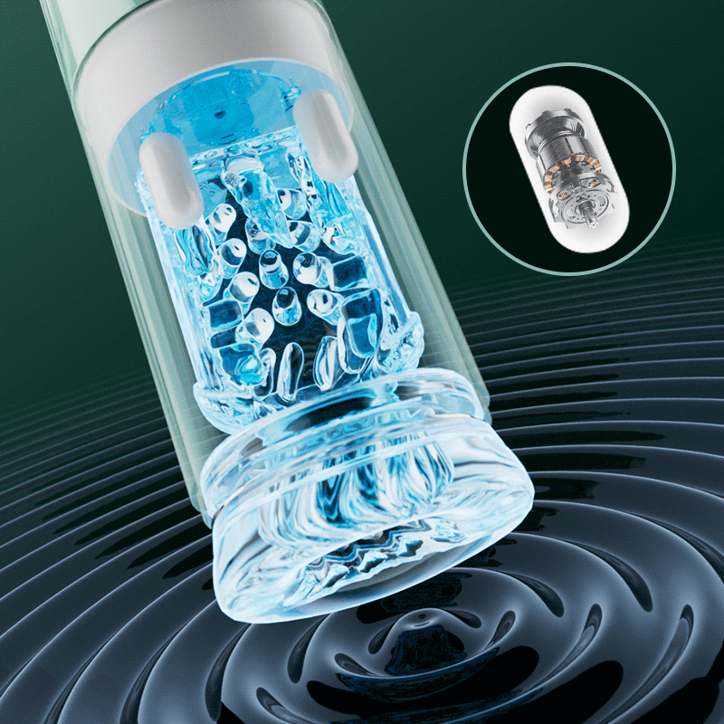Heaven - 7 Frequency Powerful Suction & Tongue Licking Male Stroker 5-in-1 Thrusting & Rotating Male Sex Toy Masturbation Cup