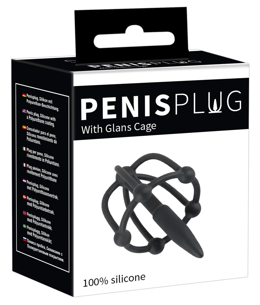 Silicone Penis Plug with Glans Cage – Soft Flexible Penis Plug