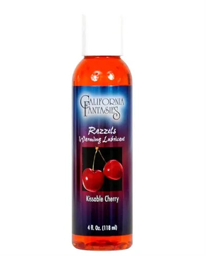 Razzels Warming Lubricant – Kissable Cherry Flavored Lubricant 4 Oz Bottle