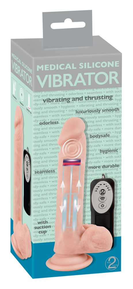 Medical Silicone Thrusting Vibrator – Realistic Thrusting Vibrator