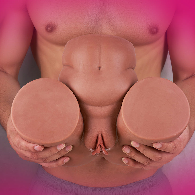 Acmejoy Carmela- Brown Big Ass Dual Tunne TPE Masturbator 10.5 LBS Masturbators