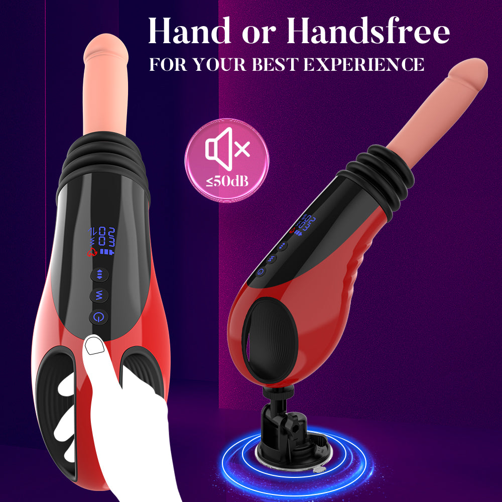 Acmejoy - 9 Thrusting Vibrating Heating Dildo Sex Machine Dildos