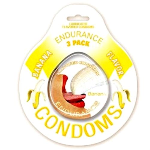 Endurance Condoms - Strawberry - 3 Pack