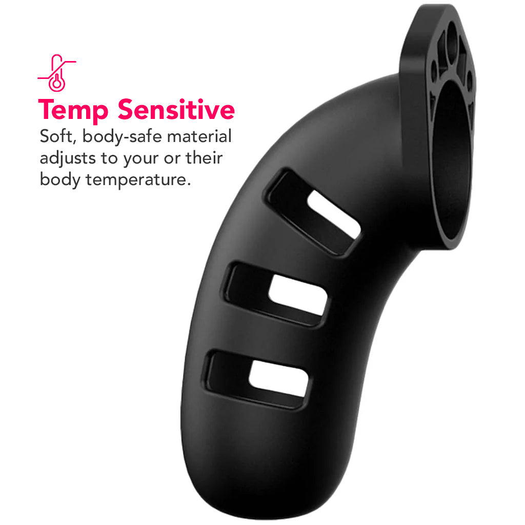 ManCage 21 4.5 Inch Silicone Cock Cage in Black Bondage and Fetish > Cock and Ball Devices