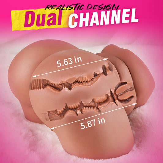 Acmejoy Carmela- Brown Big Ass Dual Tunne TPE Masturbator 10.5 LBS Masturbators