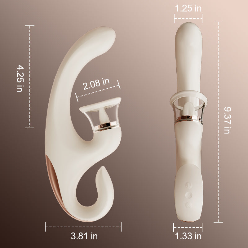 Sweetie Fox- Clitoral Arousal Tongue Licking Suction Vibration Triple Stimulation Vibrators Vibrators