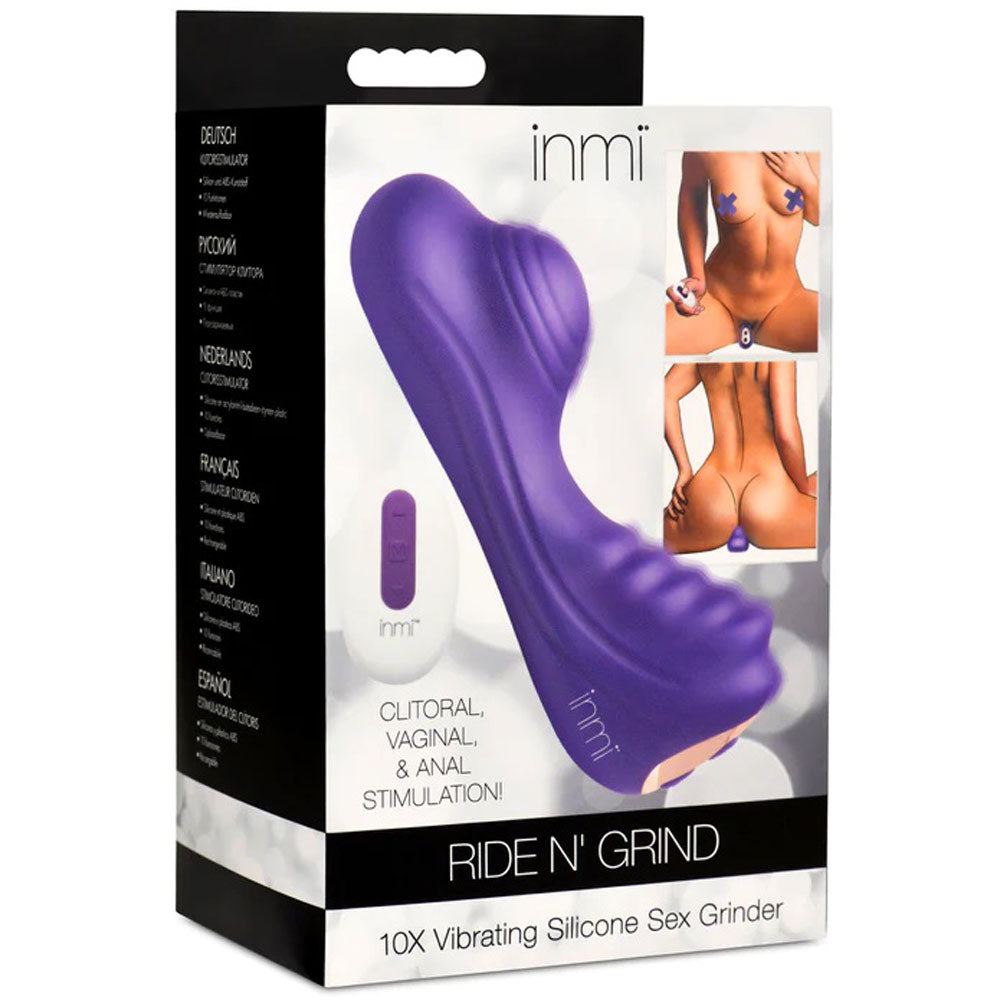 Purple Silicone Vibrating Grinder with Remote Control