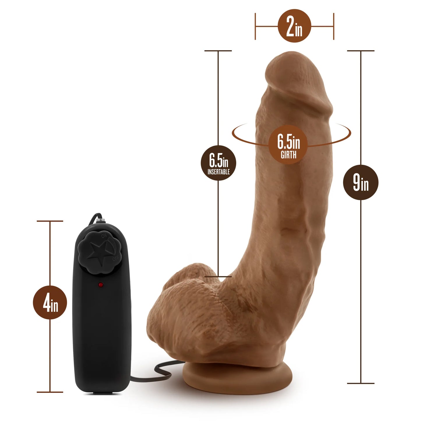 Coverboy The Boxer – 9 Inch Remote-Controlled Suction Cup Dildo