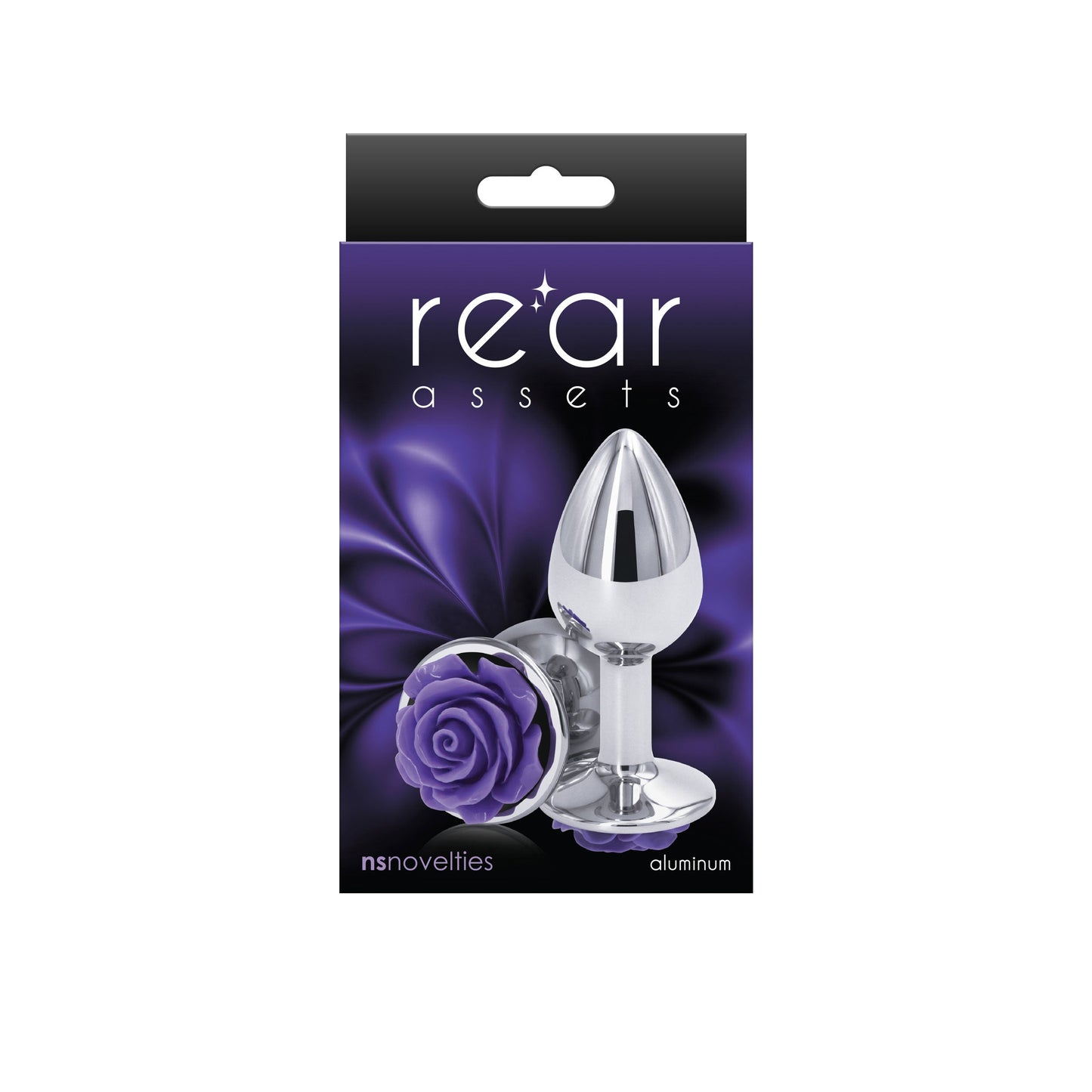 Rear Assets Rose Small (Purple) – 7.6 cm Metal Butt Plug