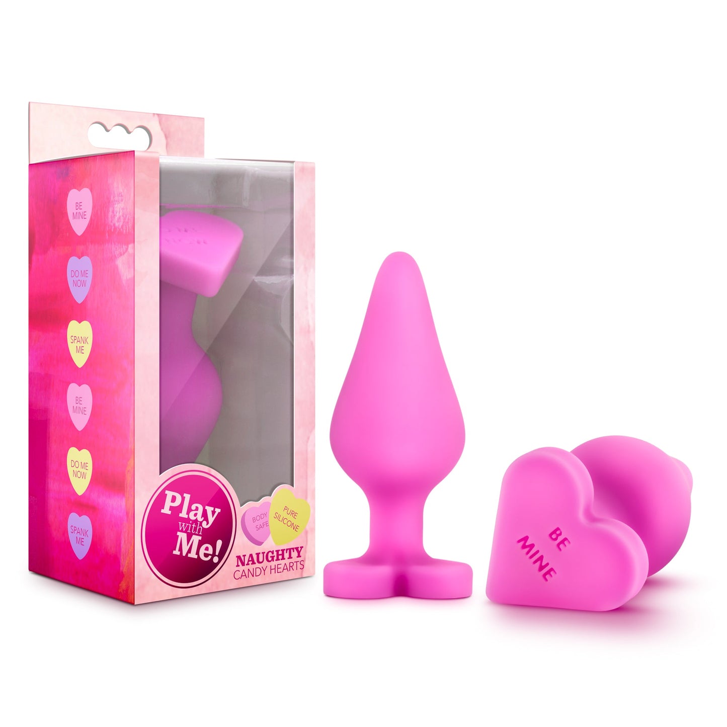 Naughty Candy Heart Be Mine Silicone Anal Plug Gift