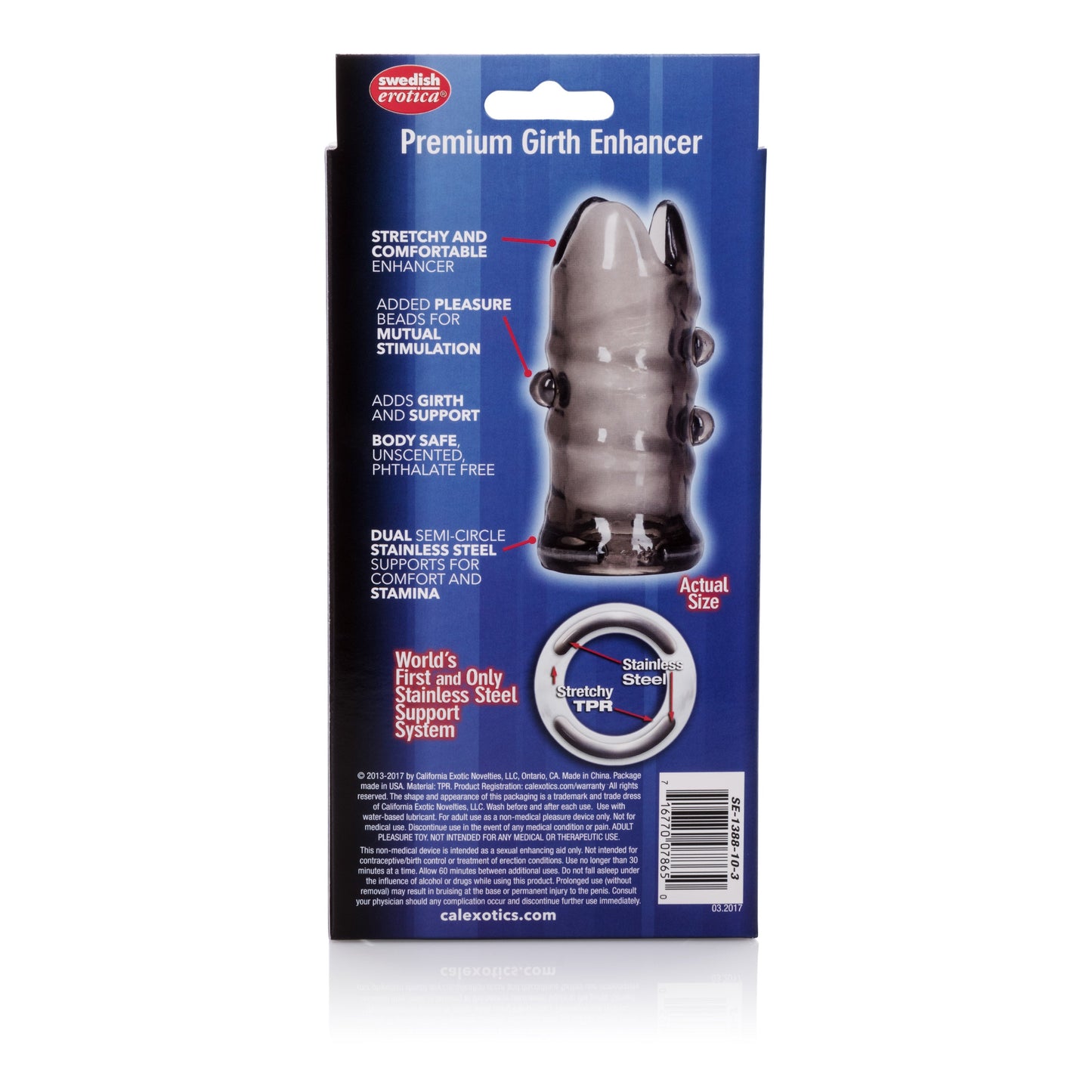 Apollo Premium Girth Enhancer Sleeve (Smoke) – 3.5 Inch Sleeve