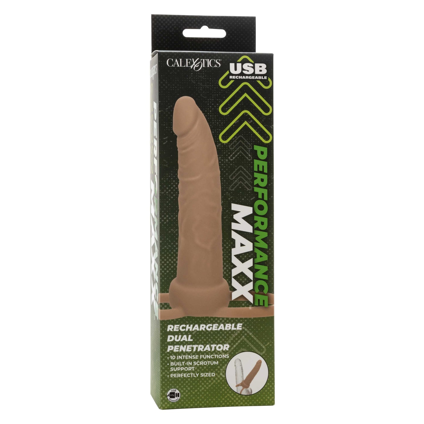Performance Maxx Dual Penetrator Ivory with 10 Vibration Functions and Dual Support Rings