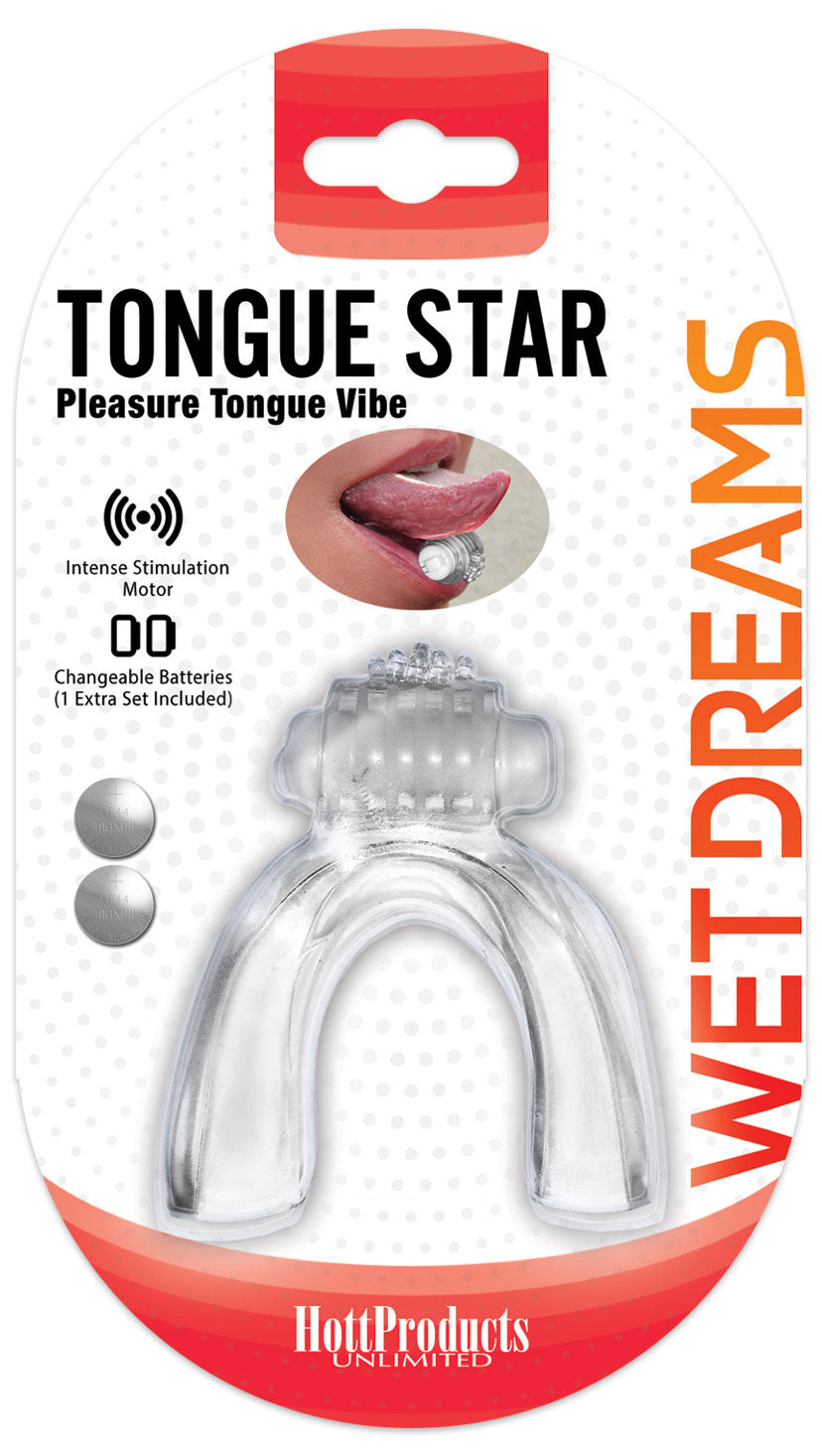 Wet Dreams Tongue Star Blue Vibrator for Oral Pleasure Fun