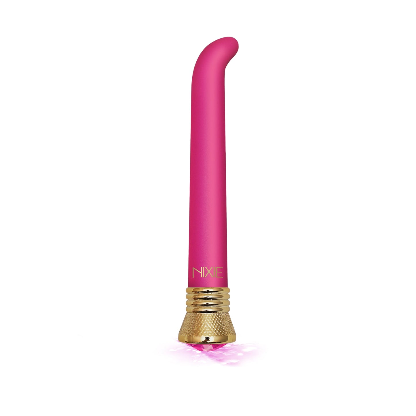 Nixie Jewel Satin G Vibe Pink Tourmaline 7 Inch Waterproof Multi-Speed Vibrator