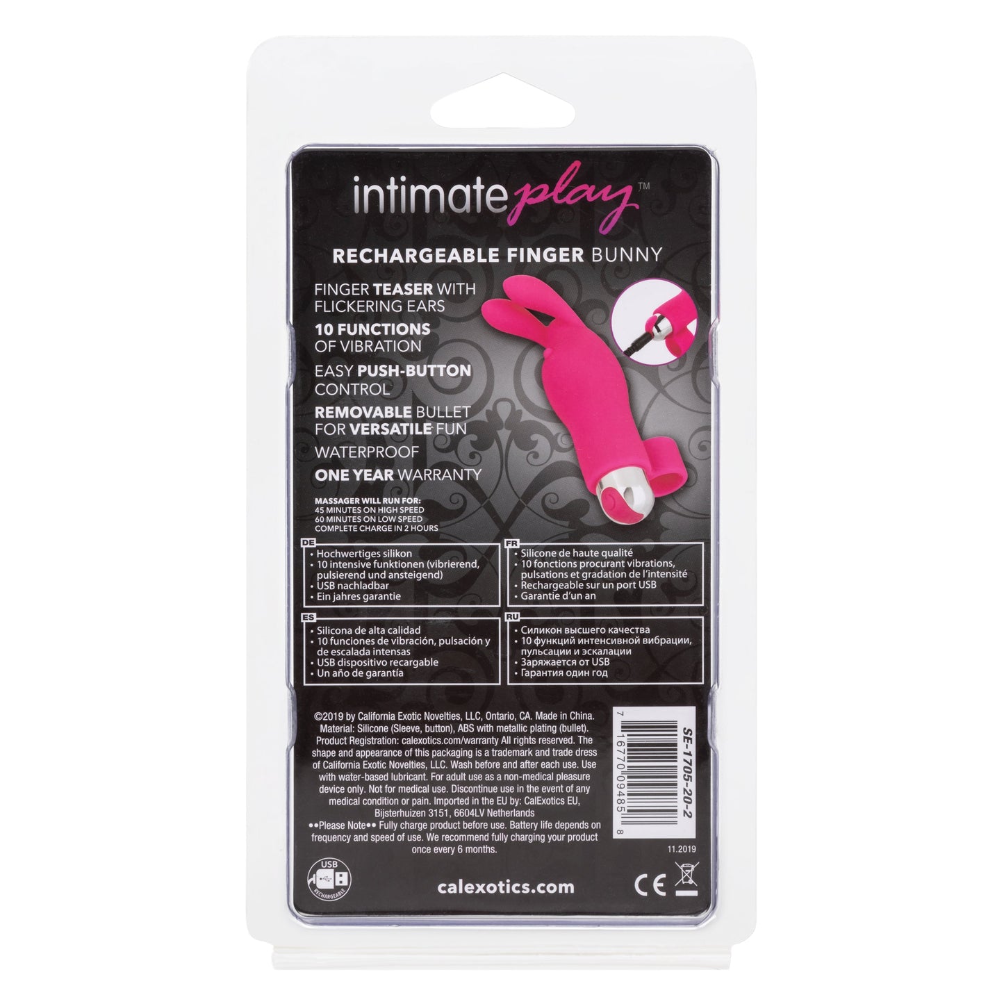 Intimate Play Rechargeable Bunny Finger Vibrator
