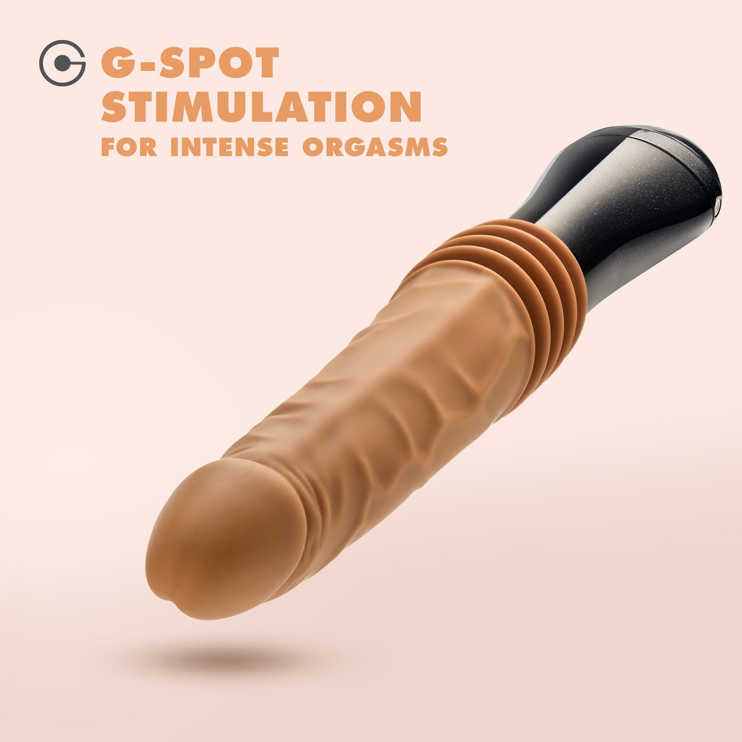 Dr. Arthur Realistic Silicone Vibrating Thrusting Dildo Tan