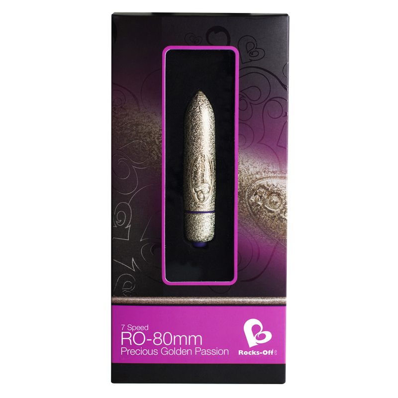RO-80mm 7 Speed Precious Rose Gold Vibrating Bullet Toy
