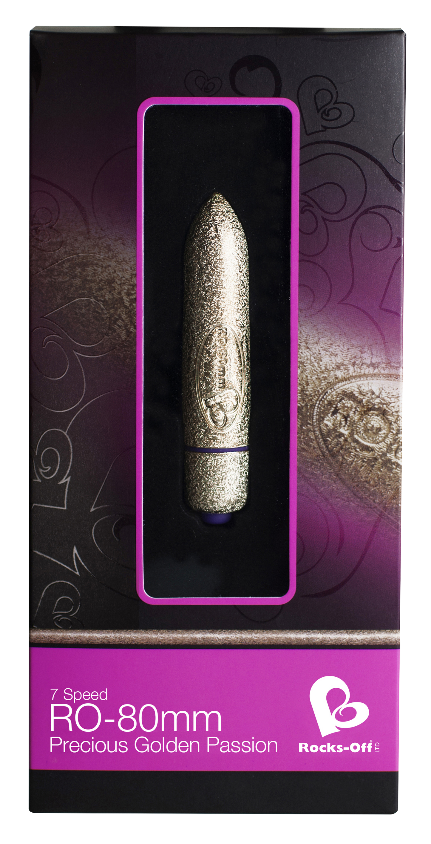 RO-80mm 7 Speed Precious Rose Gold Vibrating Bullet Toy