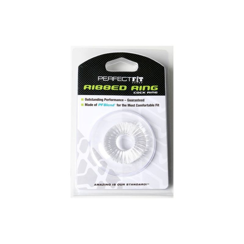Perfect Fit Ribbed Clear Silicone Stretchy Ring – Stretchy Cock Ring