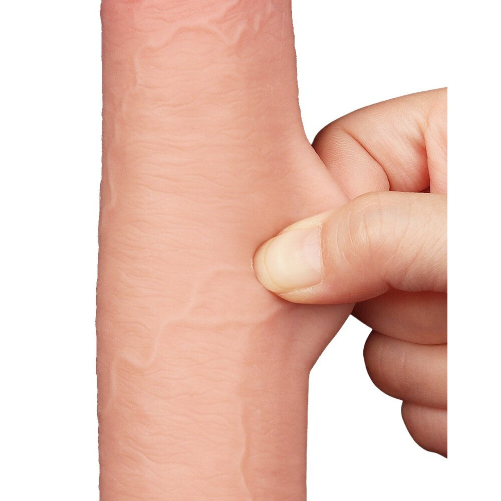 Lovetoy Sliding Easy Bend 9 Inch Dual-Layer Skin Dildo