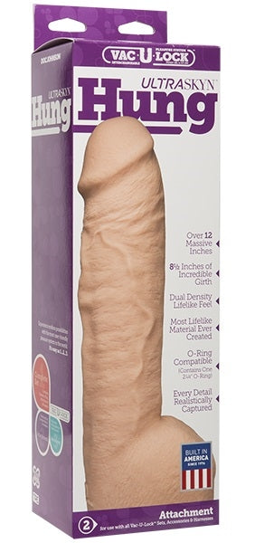 Vac-U-Lock Ultraskyn Hung Vanilla Realistic 12" Dildo