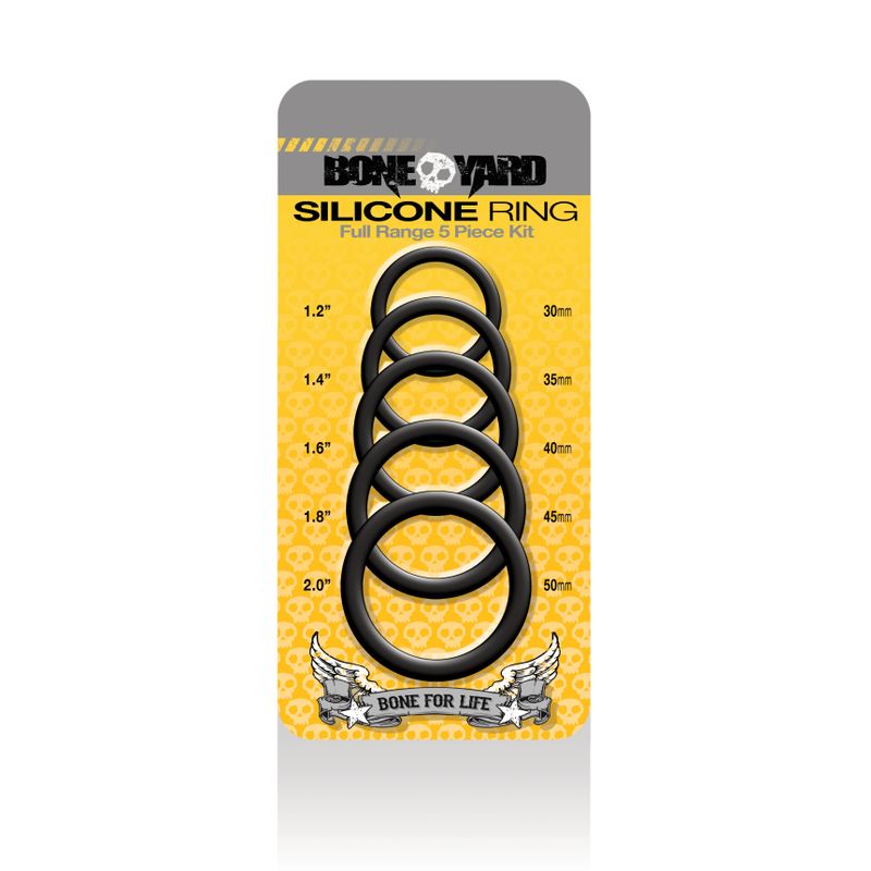 Boneyard Silicone Ring Five Piece Kit Black