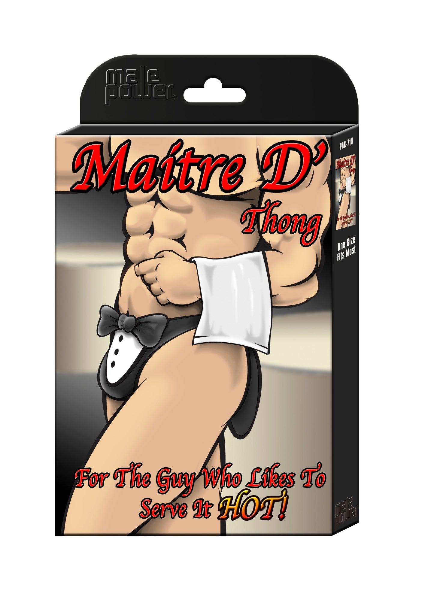 MaitreD Thong Novelty Men’s Lingerie with Tuxedo Design