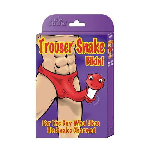 Trouser Snake Novelty Underwear – Stretchy Polyester-Spandex Bikini Underwear