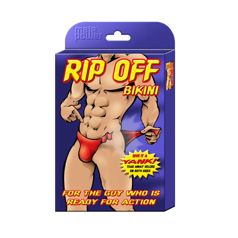 Rip Off Bikini Novelty Underwear for Men with Velcro Closure