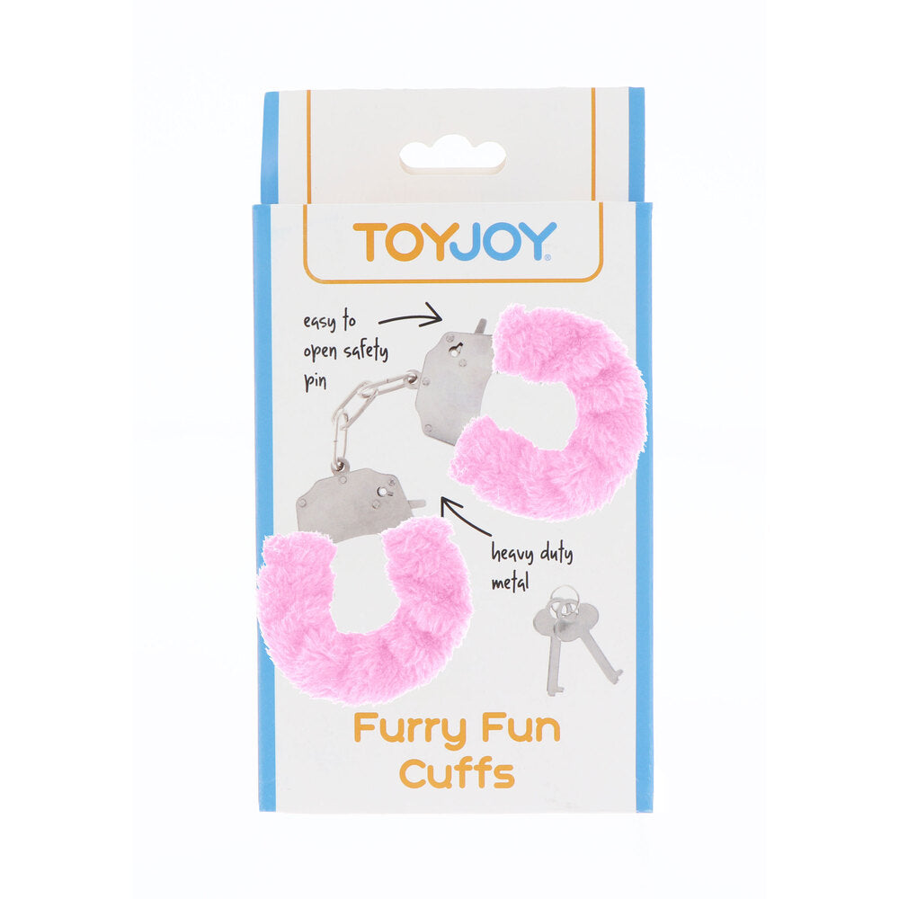 ToyJoy Furry Fun Wrist Cuffs – Plush Restraints with Two Keys