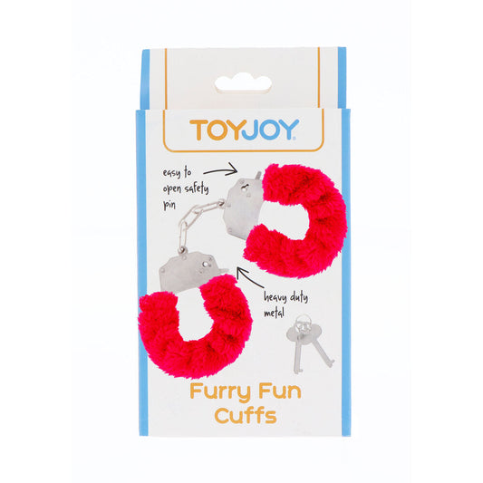 ToyJoy Furry Fun Wrist Cuffs – Soft Bondage Restraints with Keys