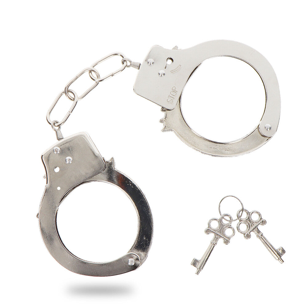 ToyJoy Metal Fun Cuffs – Adjustable Metal Bondage Handcuffs