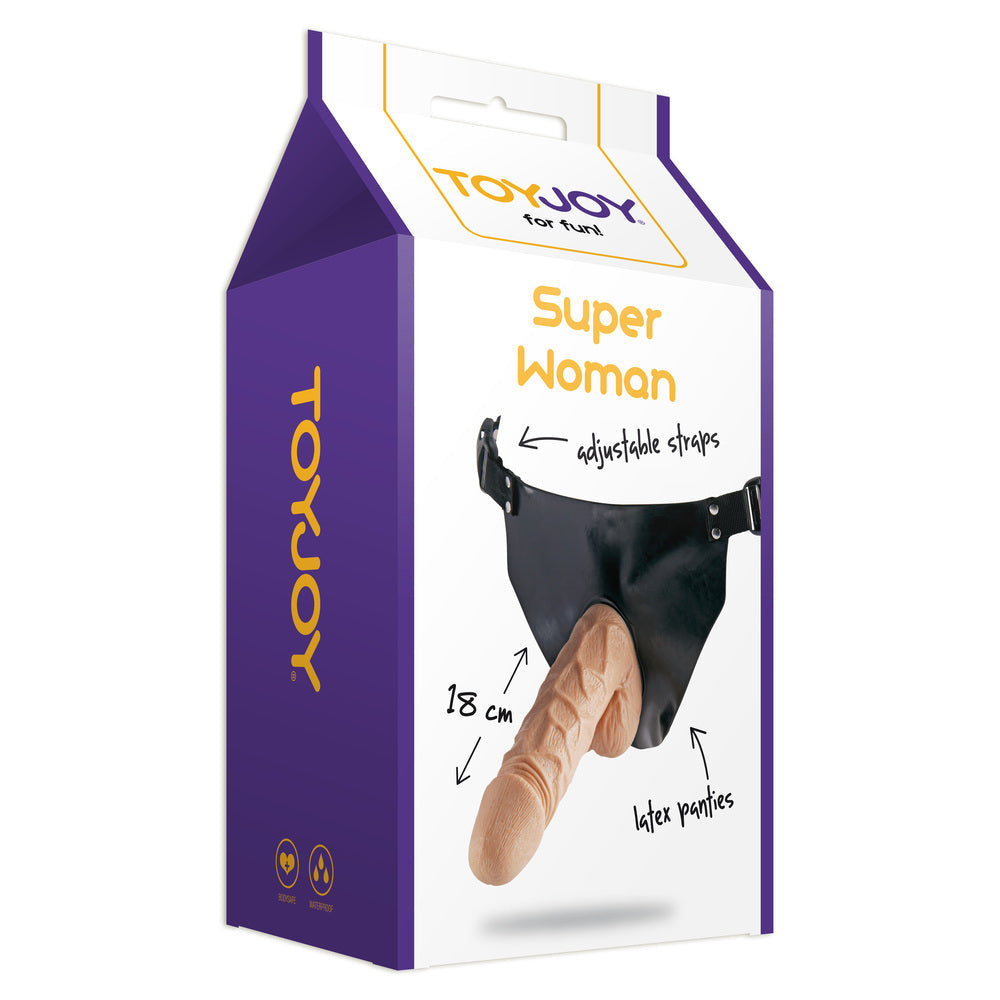 ToyJoy Super Woman Strap-On Dildo – Rubber Strap-On Harness