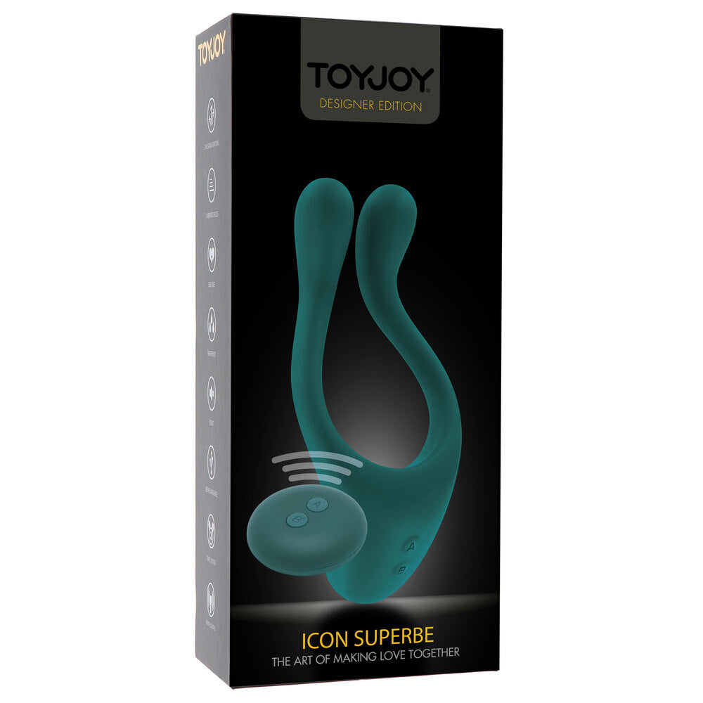 ToyJoy Icon Superbe (Black) – Remote-Controlled Couples Massager