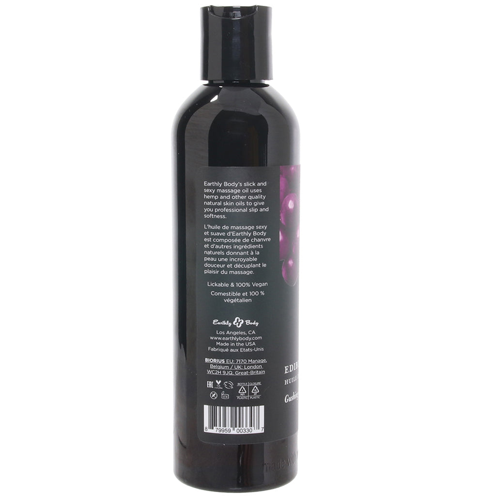 Edible Massage Oil 8oz/236ml in Gushing Grape Sensual Love > Massage