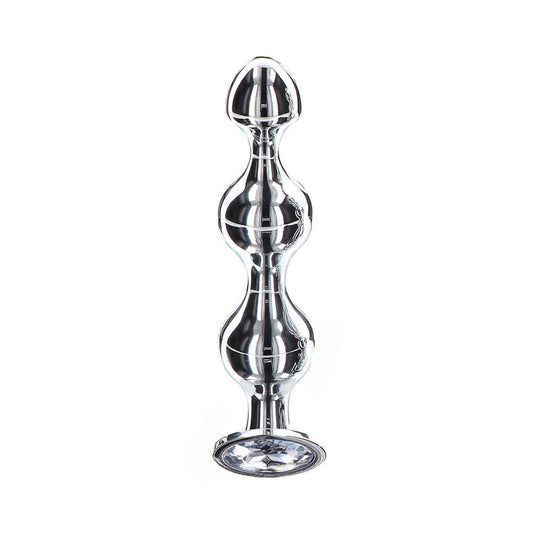 Diamond Star Beads Small – Smooth Aluminium Butt Plug with Jewel Base > Anal Range > Anal Beads
