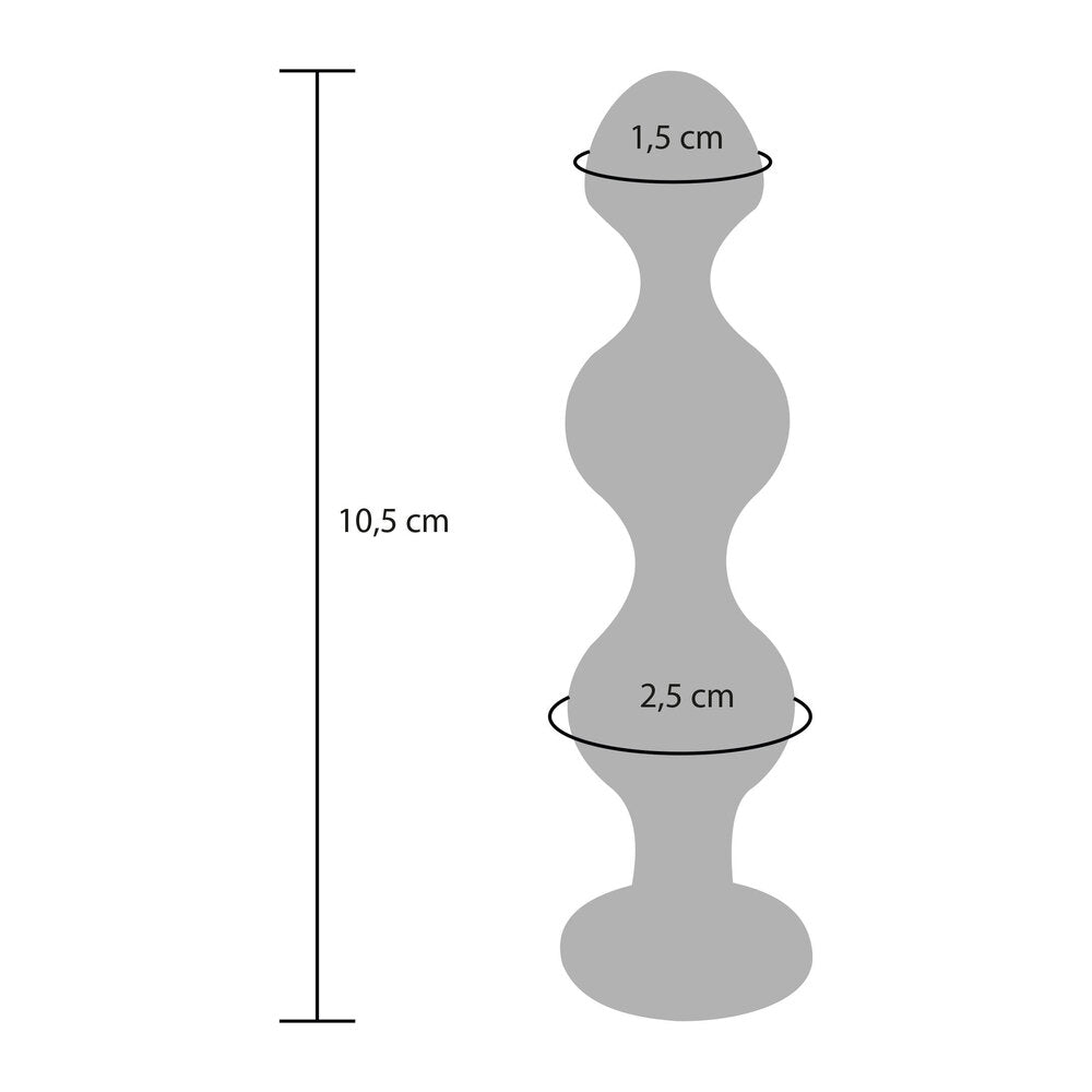 Diamond Star Beads Small – Smooth Aluminium Butt Plug with Jewel Base