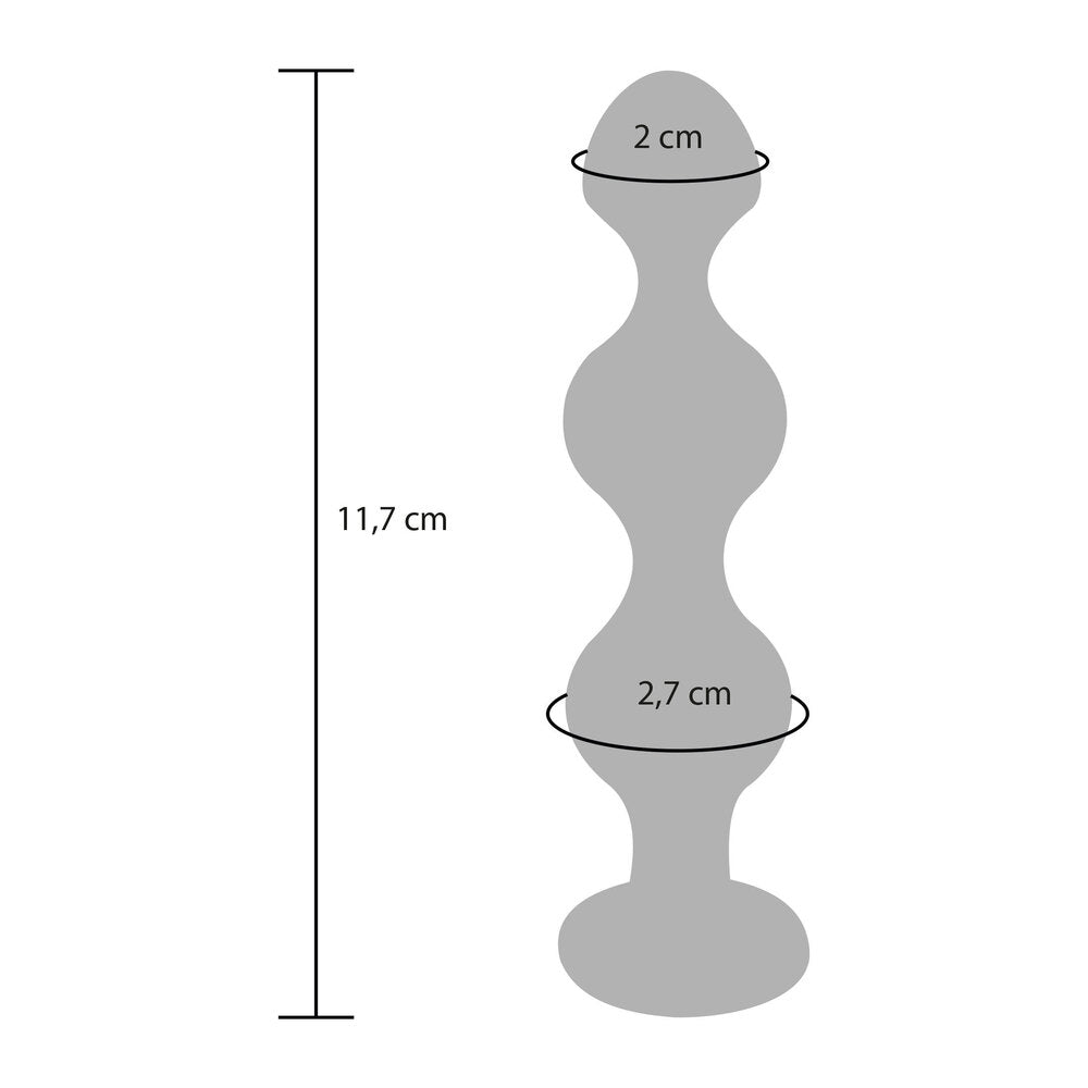 Diamond Star Beads Medium – Aluminium Butt Plug with Jewel Base
