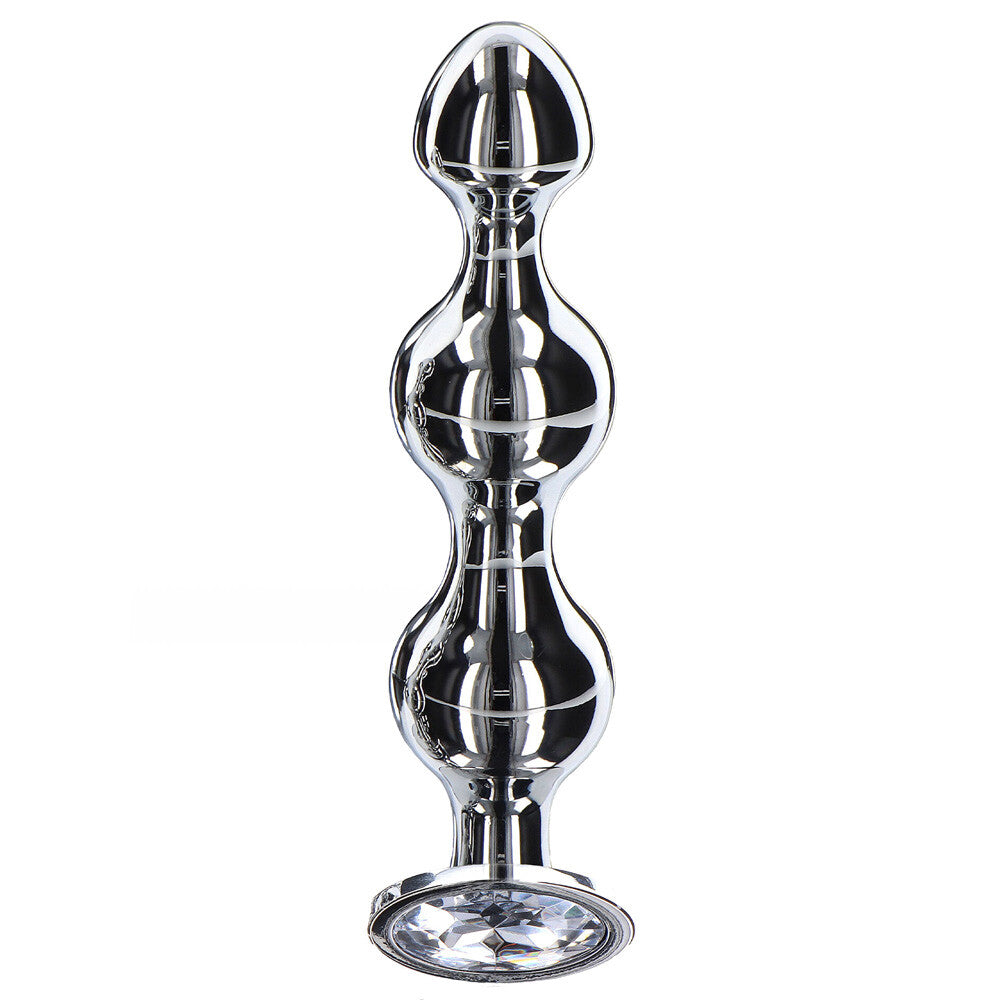 Diamond Star Beads Large – Aluminium Butt Plug With Jewel Base