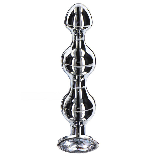 Diamond Star Beads Large – Aluminium Butt Plug With Jewel Base > Anal Range > Anal Beads