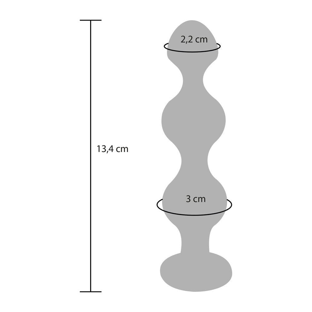 Diamond Star Beads Large – Aluminium Butt Plug With Jewel Base