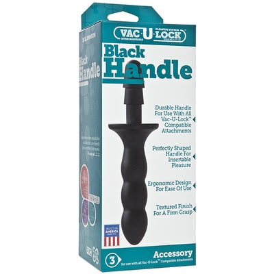 Doc Johnson Vac-U-Lock Black Handle – Ergonomic Handle Accessory for Vac-U-Lock Dildos > Sex Toys > Sex Machines > Attachments
