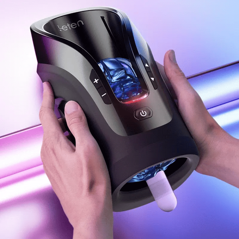 Acmejoy -Leten 3D Fleshy Telescopic Vibrating Automatic Male Masturbator Blowjob Stroker Masturbation Cup